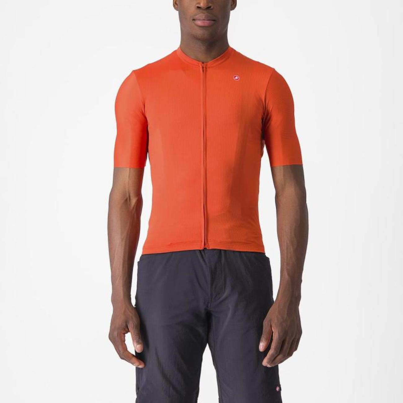 
                CASTELLI Cyklistický dres s krátkým rukávem - UNLIMITED ENTRATA - oranžová M
            