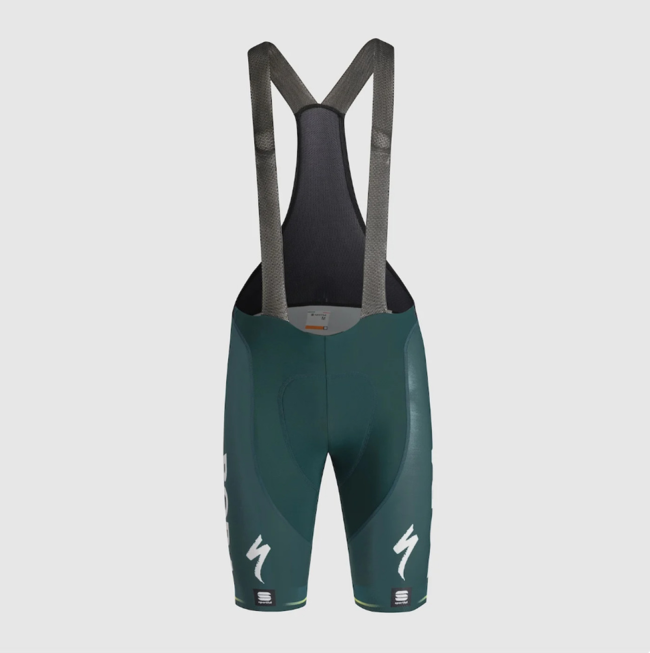 
                SPORTFUL Cyklistické kalhoty krátké s laclem - BORA 2024 - zelená S
            