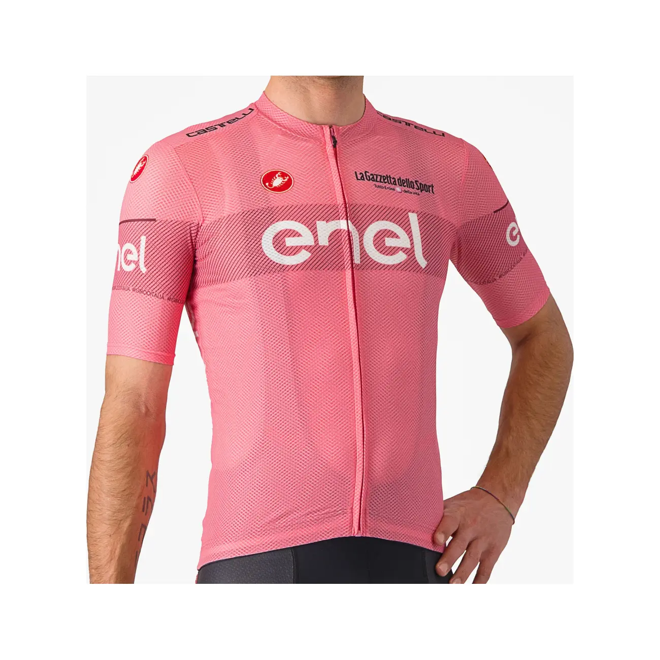 
                CASTELLI Cyklistický dres s krátkým rukávem - #GIRO107 CLASSIFICATION - růžová
            