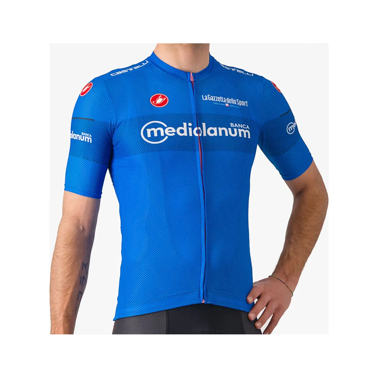
                CASTELLI Cyklistický dres s krátkým rukávem - #GIRO107 CLASSIFICATION - modrá S
            