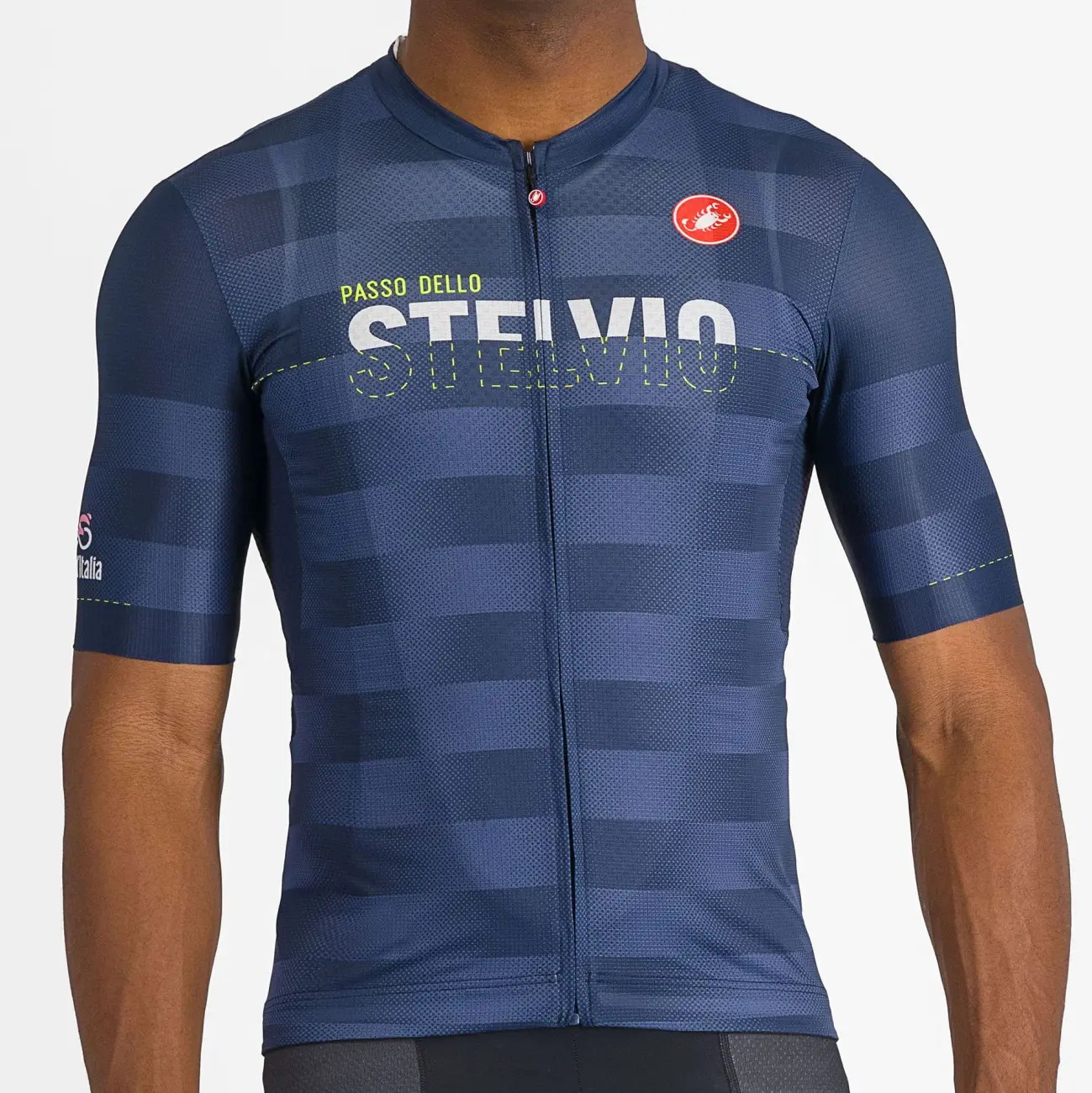 
                CASTELLI Cyklistický dres s krátkým rukávem - #GIRO107 STELVIO - modrá XS
            