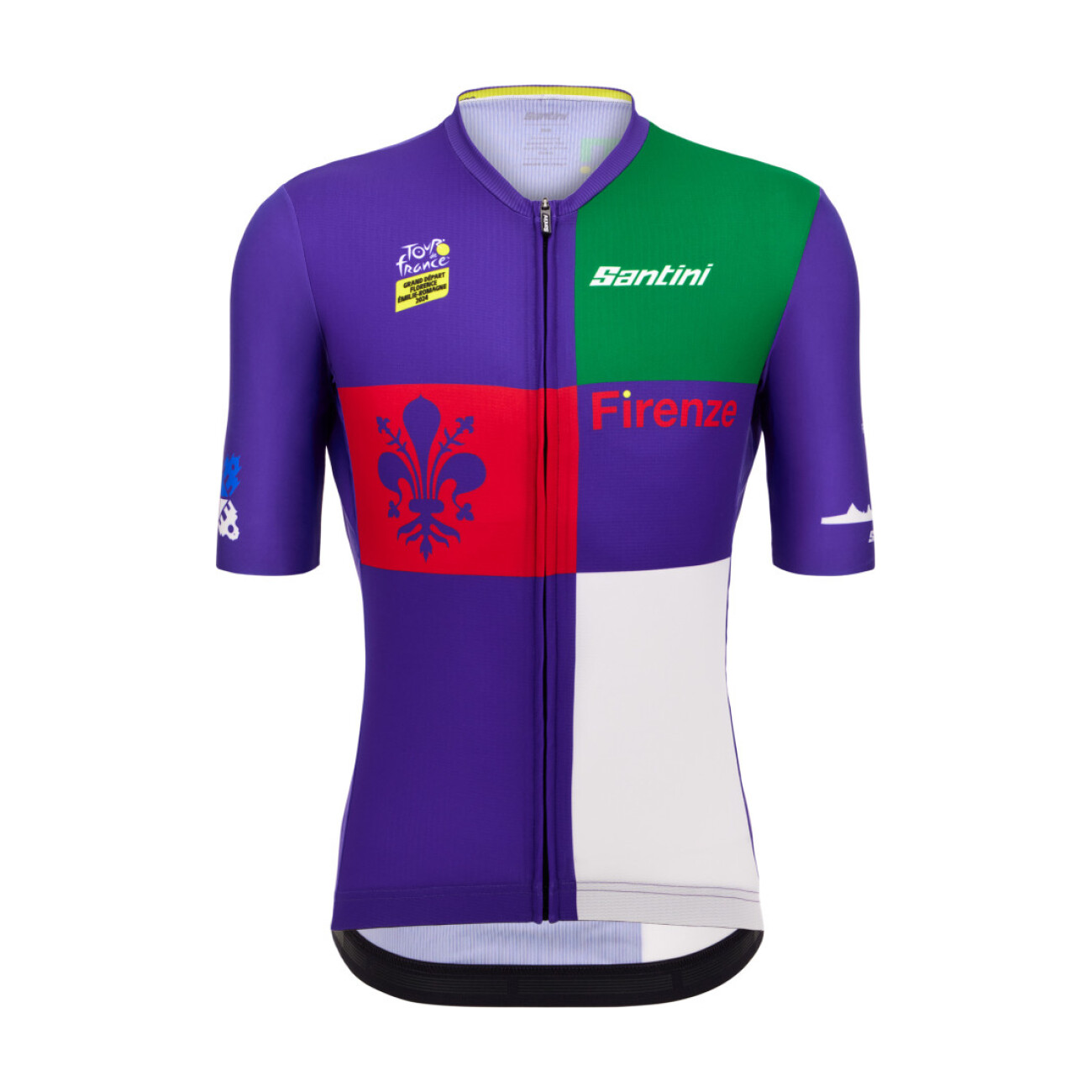 
                SANTINI Cyklistický dres s krátkým rukávem - TDF FIRENZE - vícebarevná 3XL
            