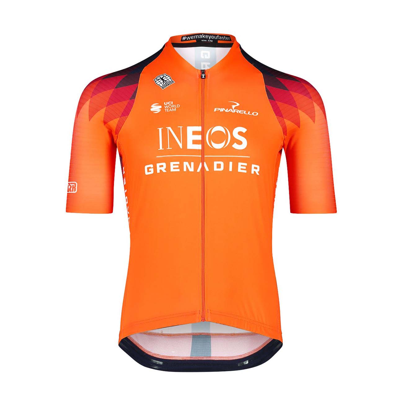 
                BIORACER Cyklistický dres s krátkým rukávem - INEOS GRENADIERS 2023 ICON TRAINING - modrá/oranžová 2XL
            
