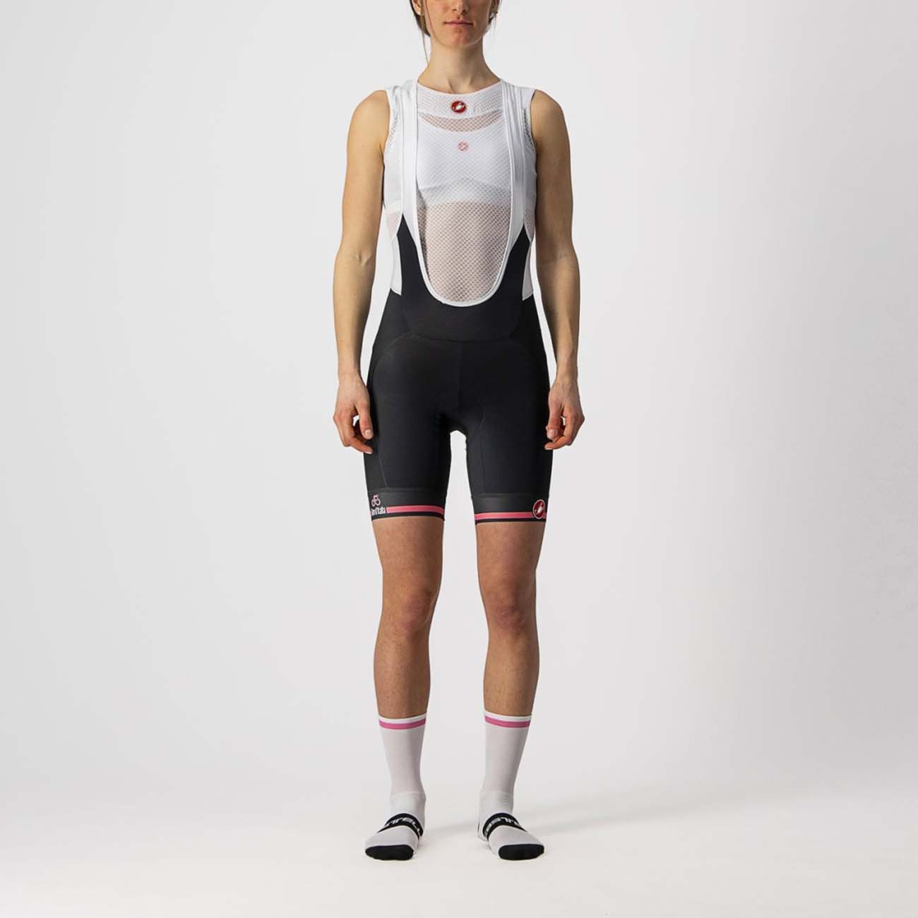 
                CASTELLI Cyklistické kalhoty krátké s laclem - GIRO D\'ITALIA 2024 W - růžová/černá
            