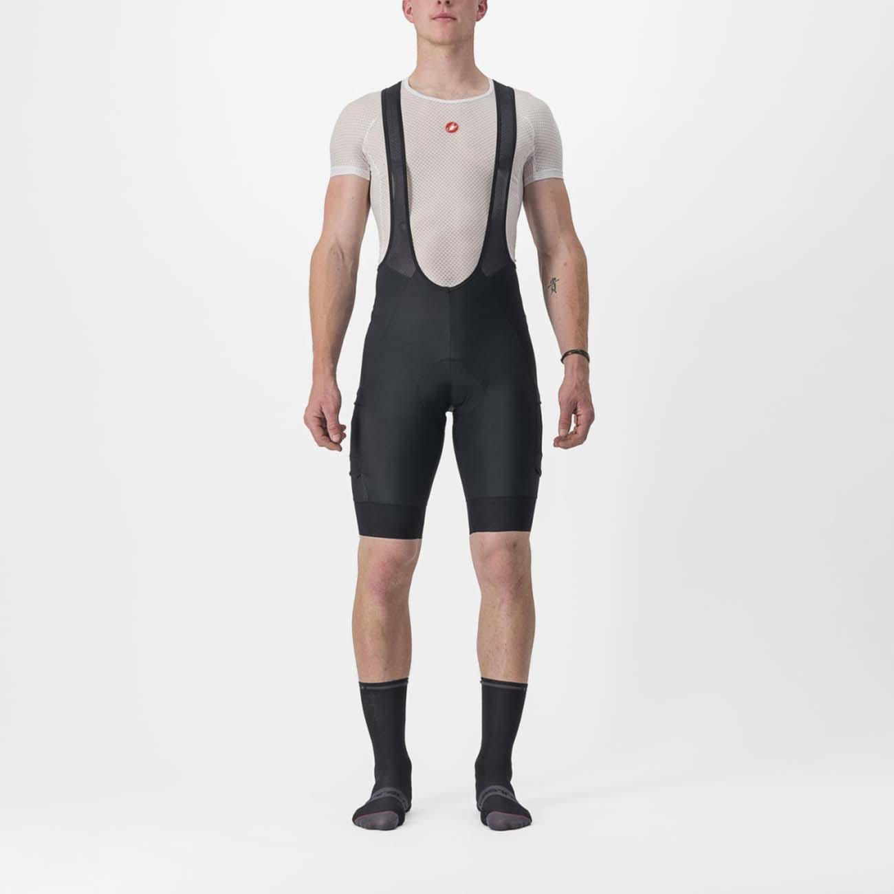 
                CASTELLI Cyklistické kalhoty krátké s laclem - UNLIMITED CARGO - černá XL
            