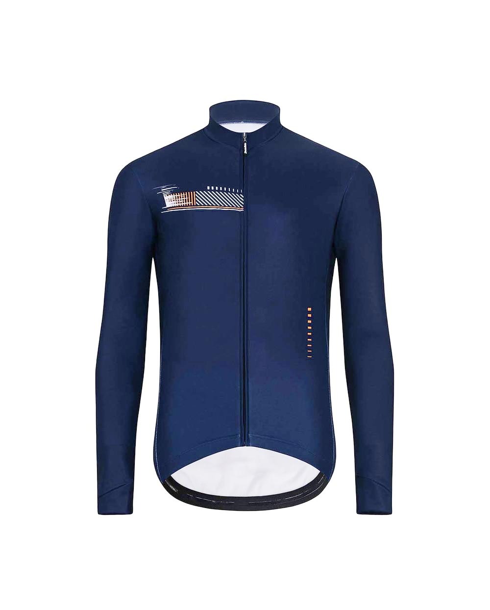 
                HOLOKOLO Cyklistický dres s dlouhým rukávem zimní - VIBES WINTER - modrá 3XL
            