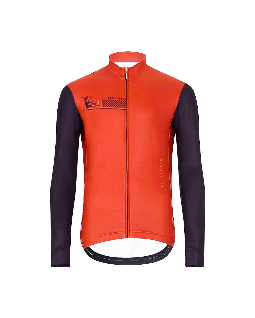 
                HOLOKOLO Cyklistický dres s dlouhým rukávem zimní - VIBES WINTER - černá/červená 3XL
            