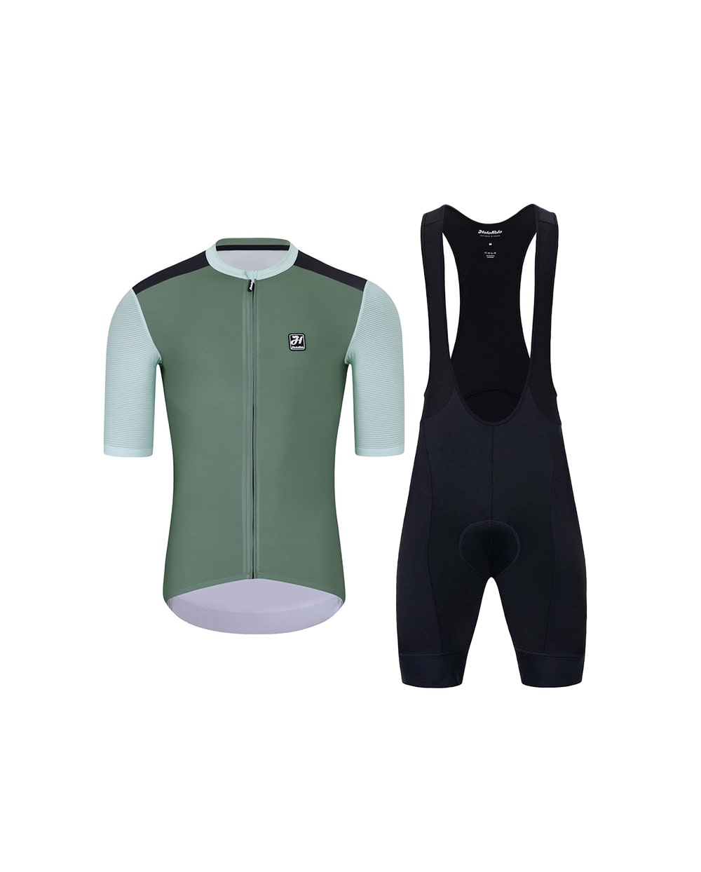 
                HOLOKOLO Cyklistický krátký dres a krátké kalhoty - TECHNICAL - zelená/černá
            