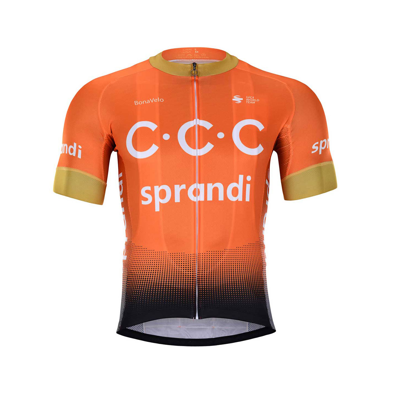 
                BONAVELO Cyklistický dres s krátkým rukávem - CCC 2020 - oranžová XS
            