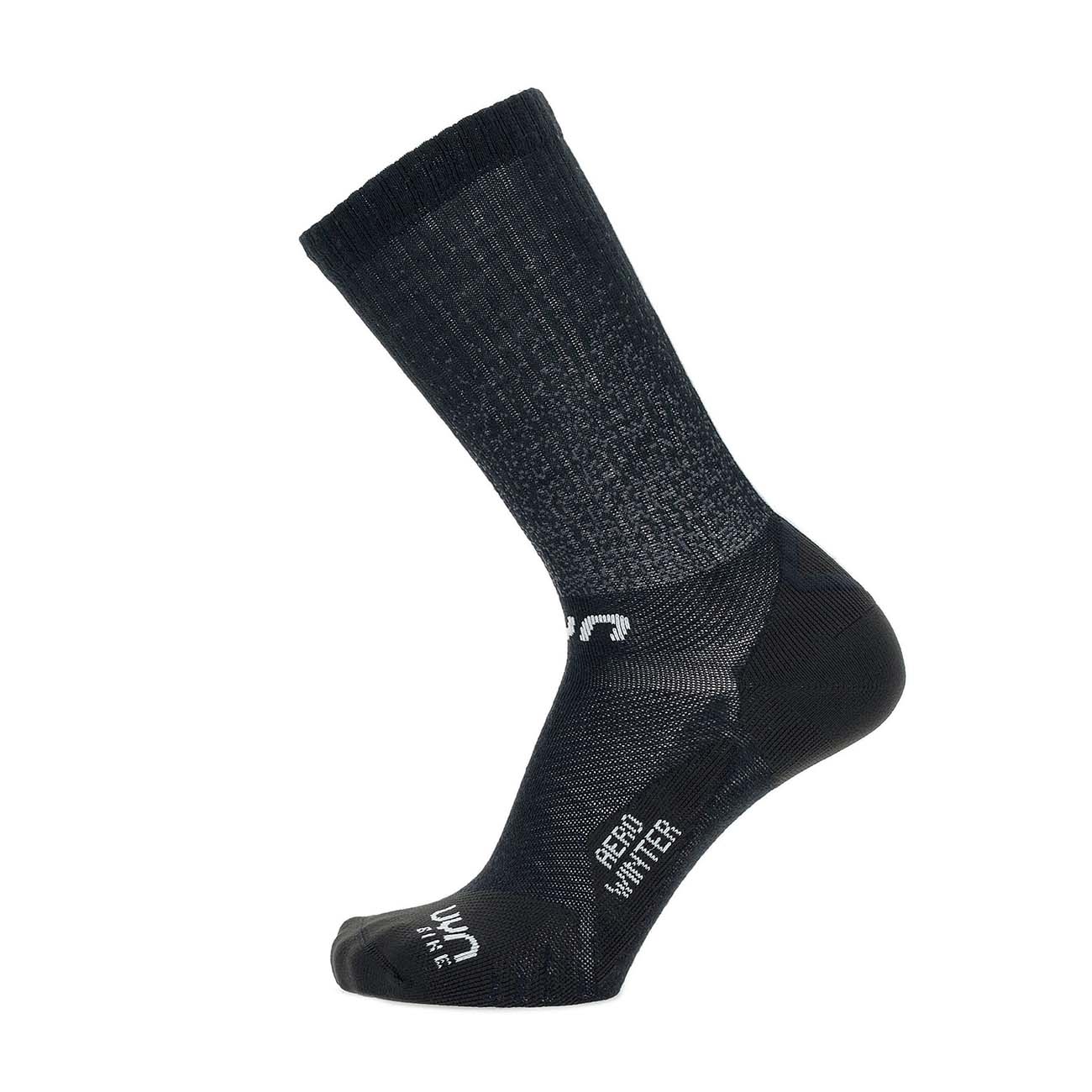 Levně UYN Cyklistické ponožky klasické - AERO WINTER LADY - bílá/černá 37-38